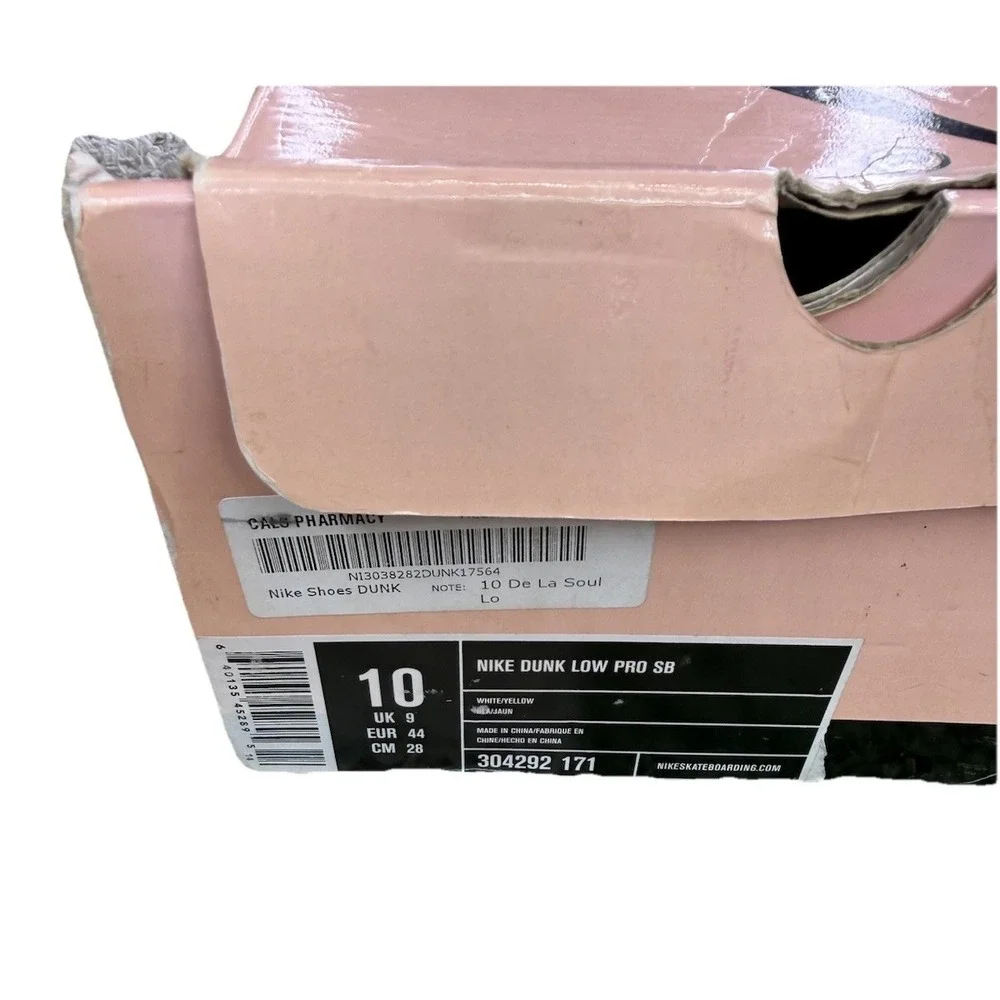 OG Nike Dunk Low Pro SB Shoe Box ONLY Pink/Black Logo 304292 171 Pink Era
